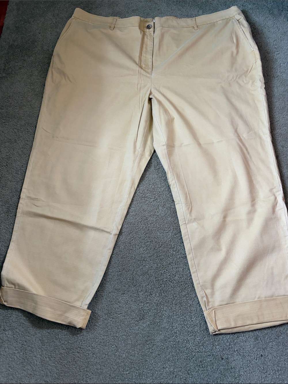 J. Jill Cropped Beige-Tan Chino Pants